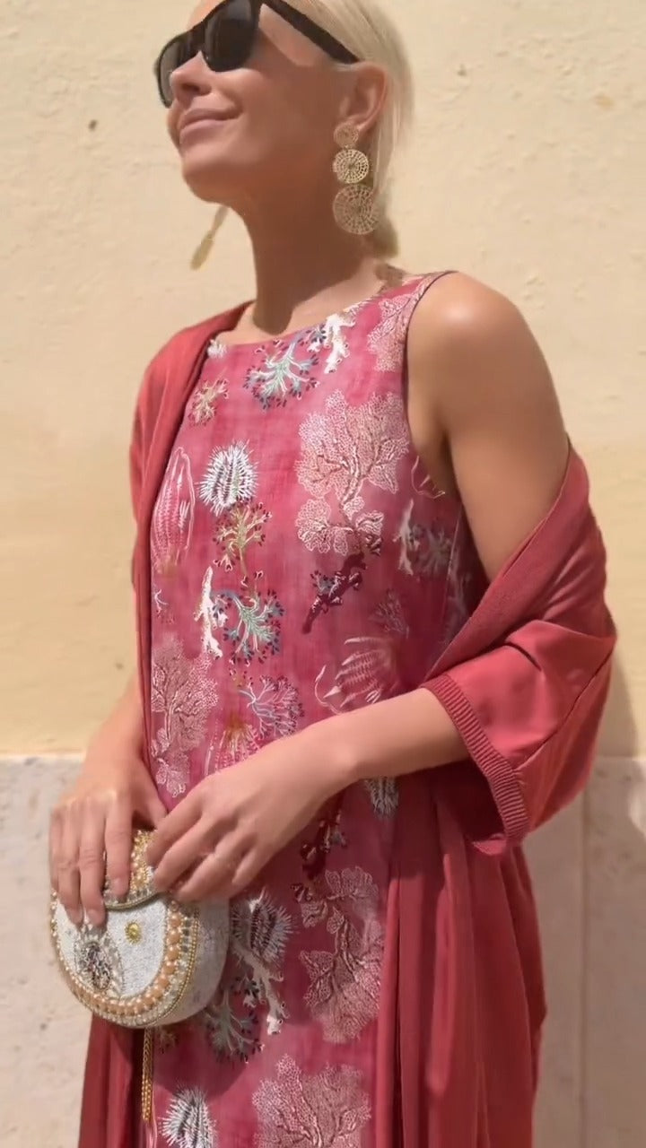 Sleeveless Maxi Dress + Matching Cardigan Set