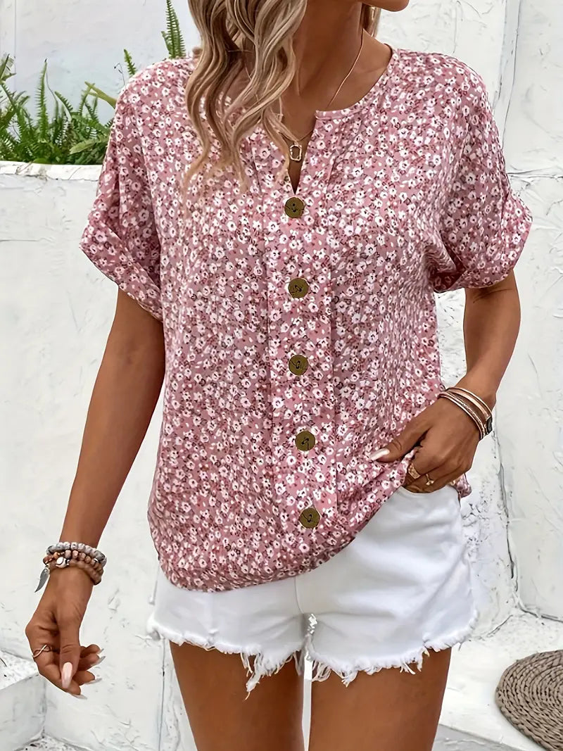 Virellea | Sophisticated Floral Blouse for Effortless Elegance