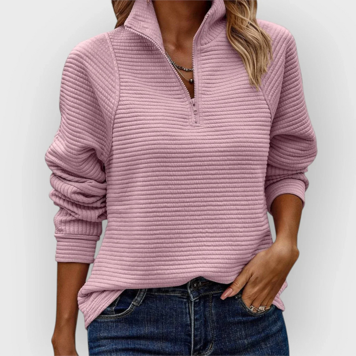 Selvieraine | Timeless Half-Zip Sweater for Effortless Elegance