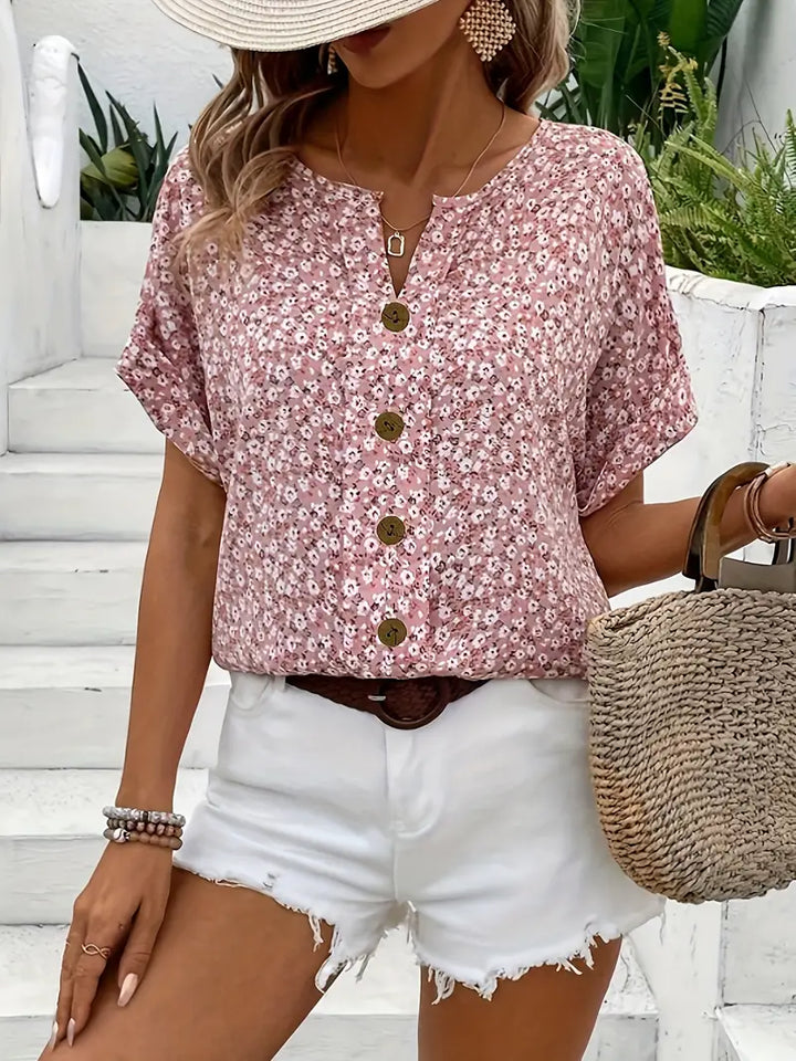 Virellea | Sophisticated Floral Blouse for Effortless Elegance