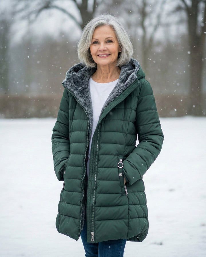 Clear | Fleece-Lined Puffer Coat