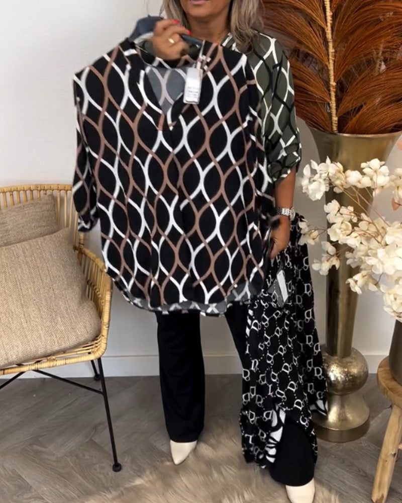 Orlina | Elegant Printed Blouse for a Polished Look