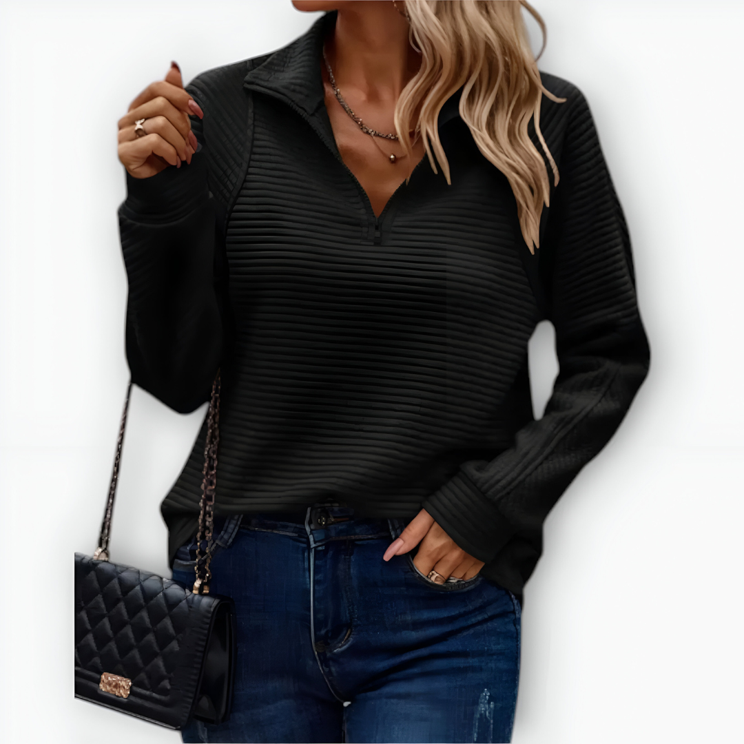 Selvieraine | Timeless Half-Zip Sweater for Effortless Elegance