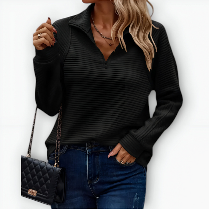Selvieraine | Timeless Half-Zip Sweater for Effortless Elegance