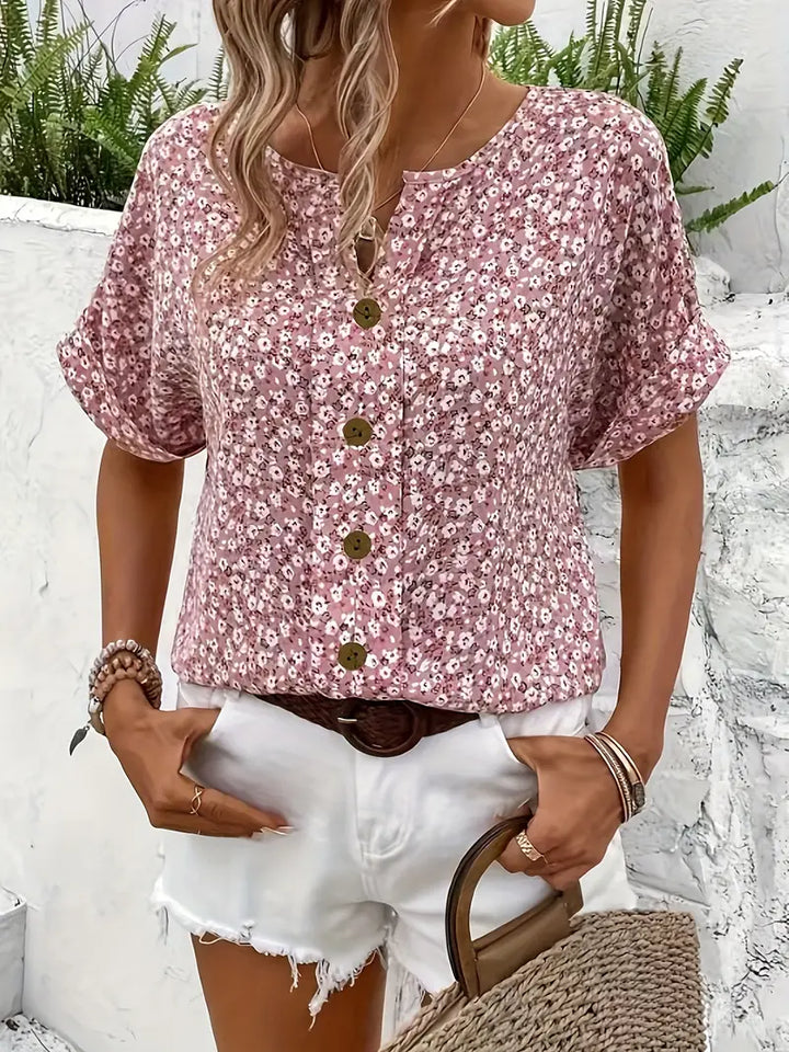 Virellea | Sophisticated Floral Blouse for Effortless Elegance