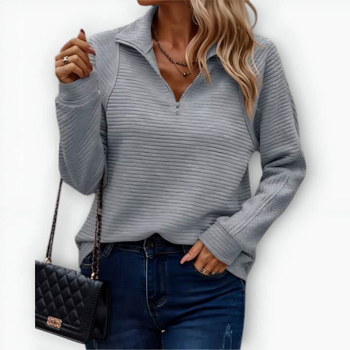 Selvieraine | Timeless Half-Zip Sweater for Effortless Elegance