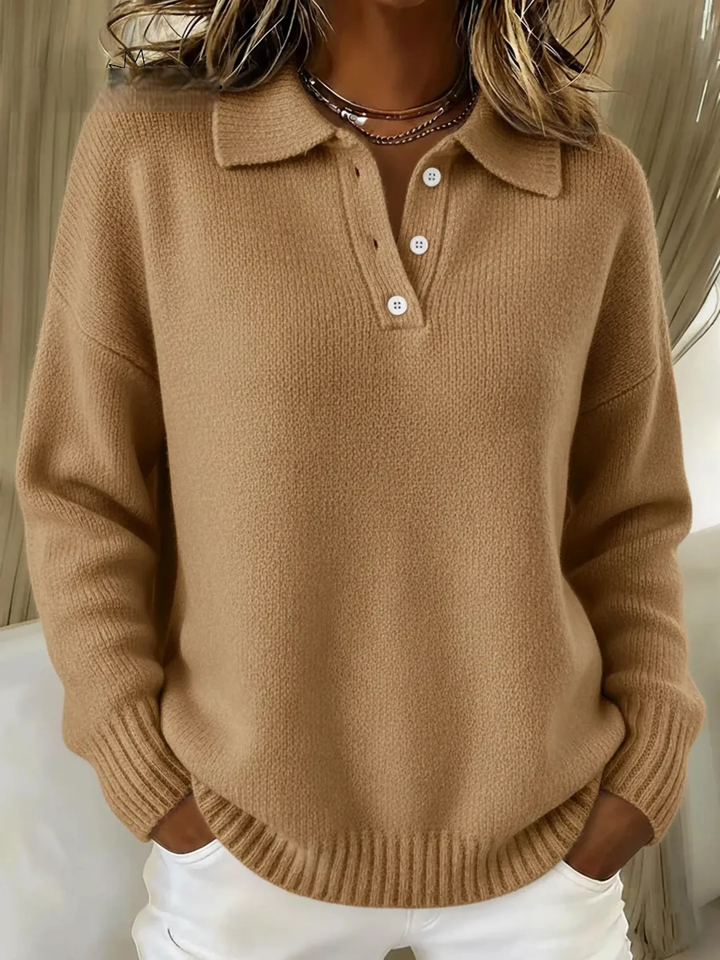 Buttonelle Classic Buttoned Turtleneck Sweater – Timeless Style & Cozy Warmth