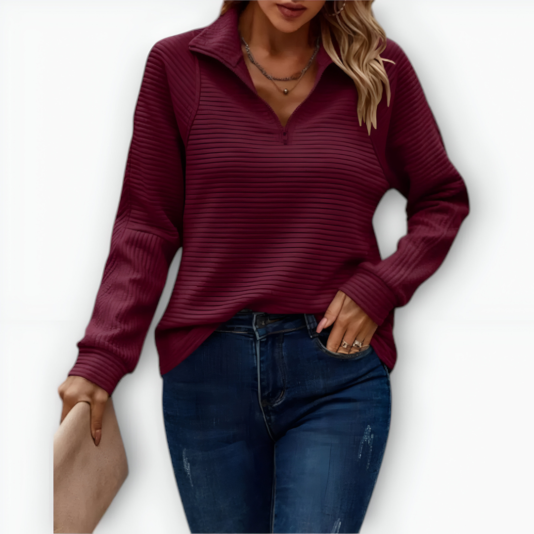 Selvieraine | Timeless Half-Zip Sweater for Effortless Elegance