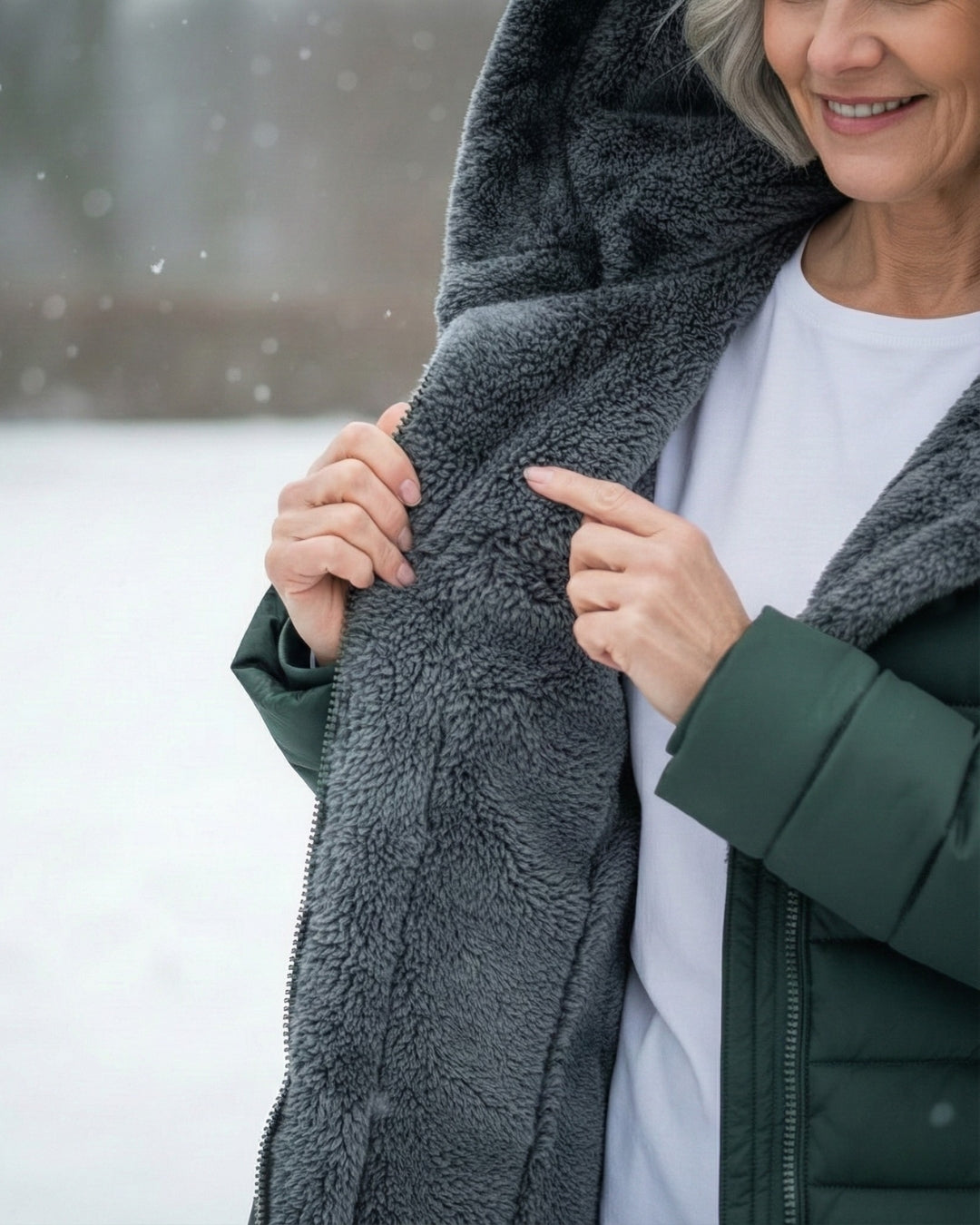 Clear | Fleece-Lined Puffer Coat