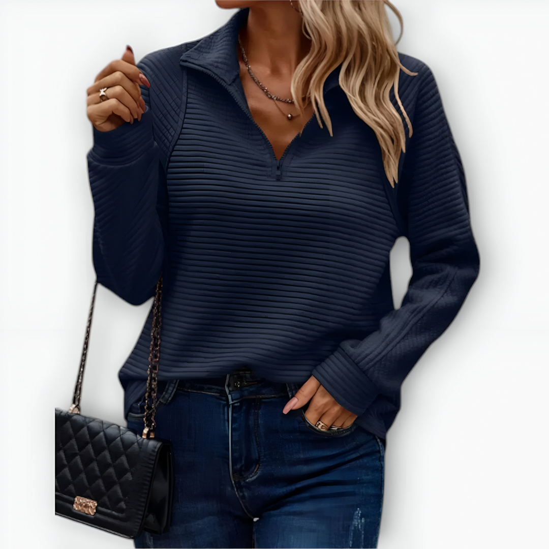 Selvieraine | Timeless Half-Zip Sweater for Effortless Elegance