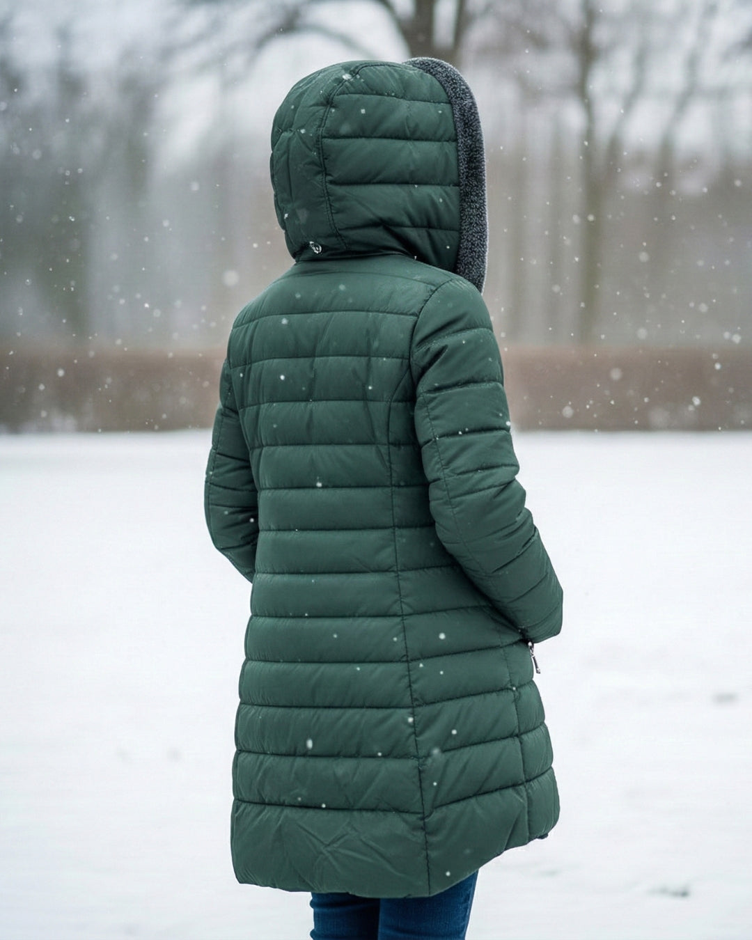 Clear | Fleece-Lined Puffer Coat