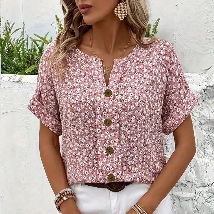 Virellea | Sophisticated Floral Blouse for Effortless Elegance