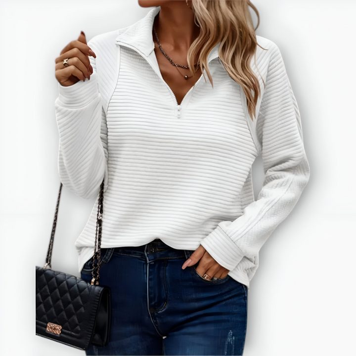 Selvieraine | Timeless Half-Zip Sweater for Effortless Elegance