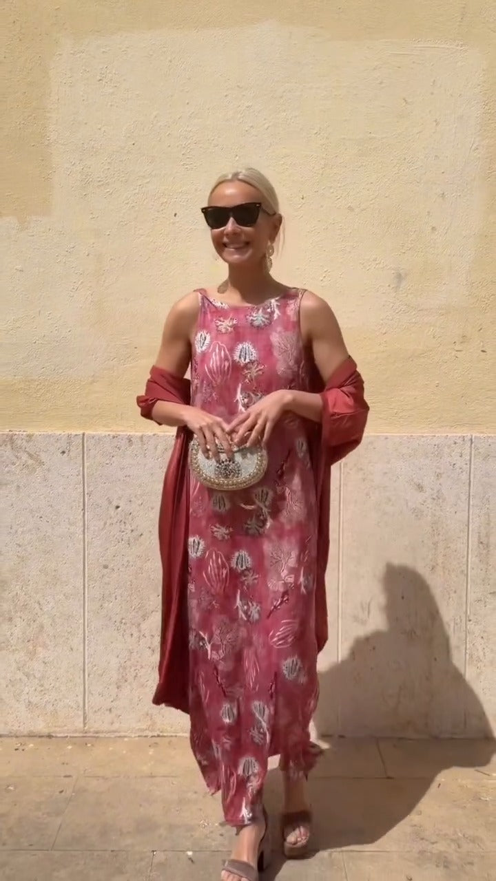 Sleeveless Maxi Dress + Matching Cardigan Set