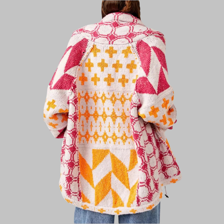Portelle Vintage Button-Front Collar Cardigan