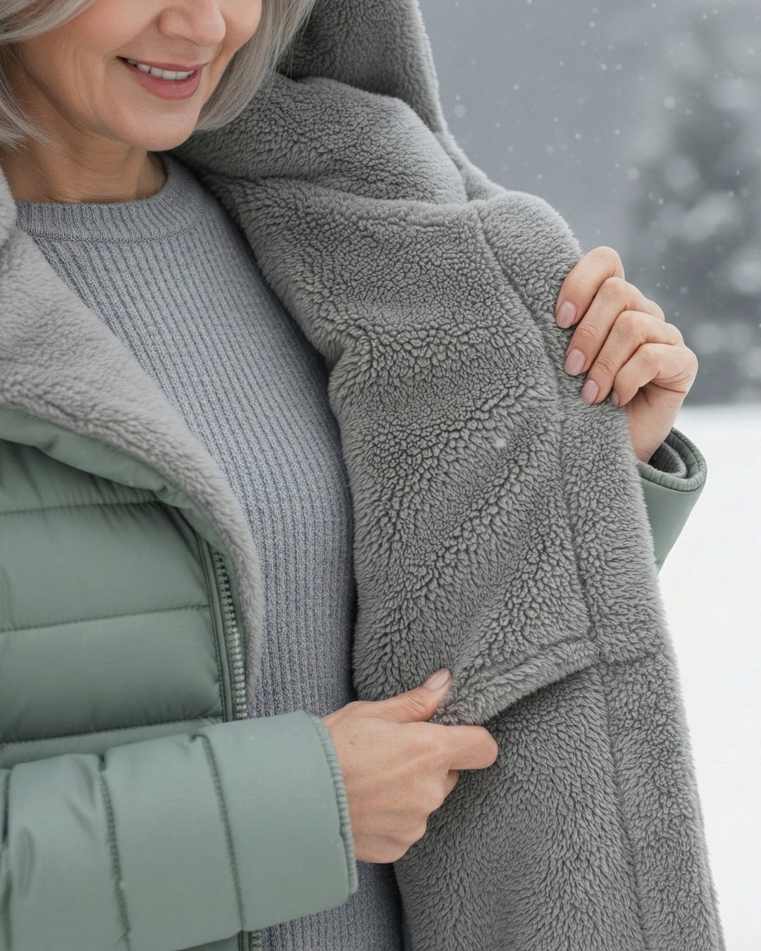 Clear | Fleece-Lined Puffer Coat
