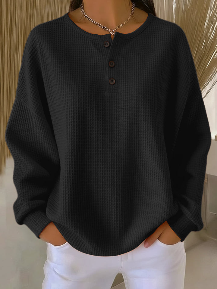Selviona | Effortless, Stylish Relaxed-Fit Henley Top