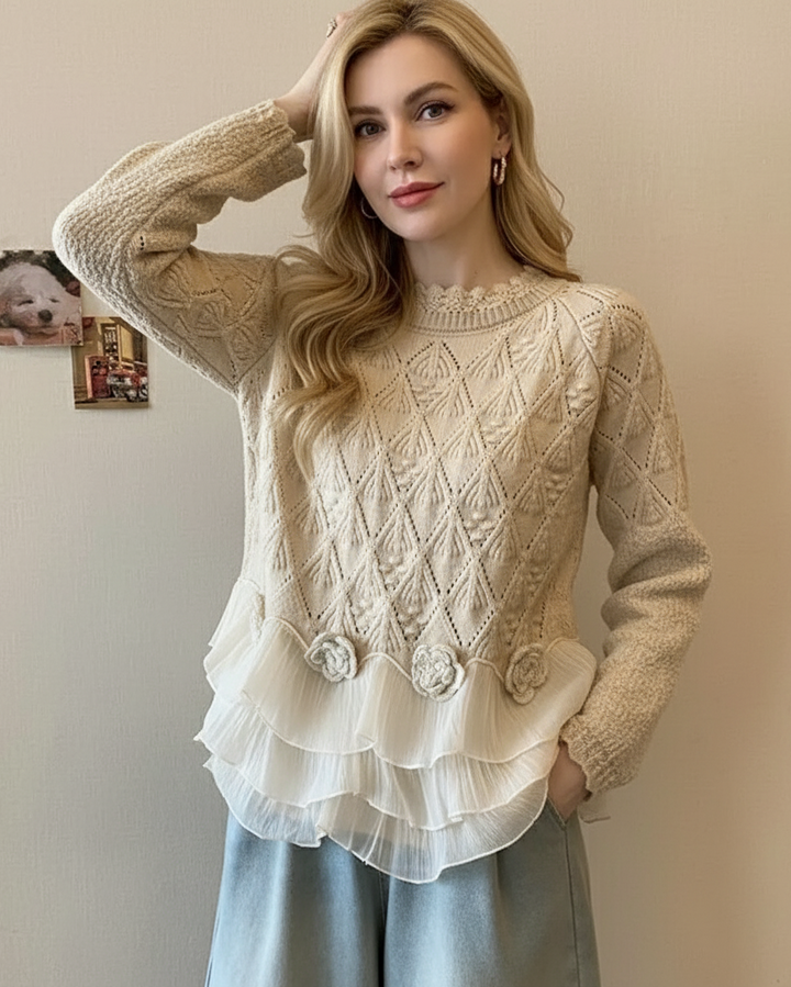 Ruvella | Luxe Ruffle Knit Sweater