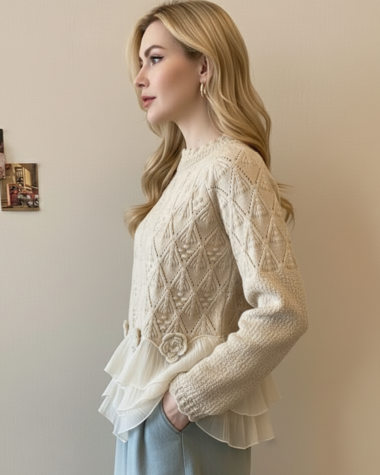Ruvella | Luxe Ruffle Knit Sweater