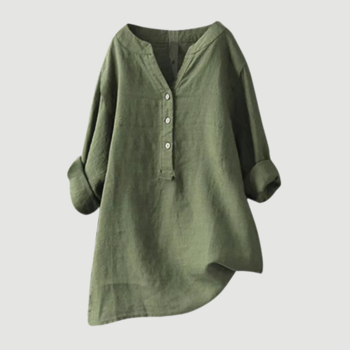 Thalira Airy Button-Down Shirt - Lightweight, Breathable & Effortless