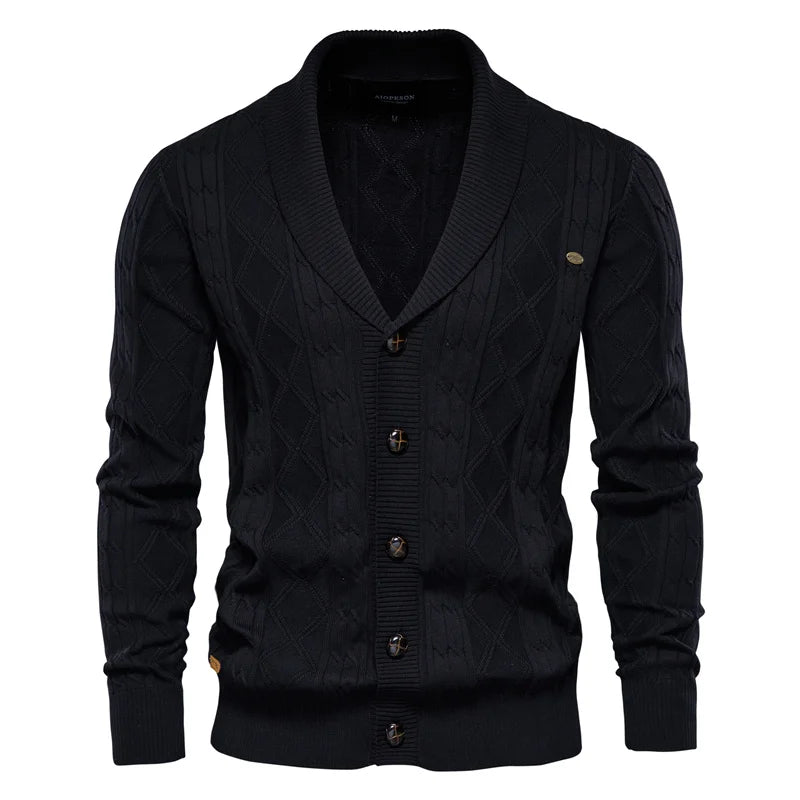 Cedric | Men's Cardigan With Button Placket