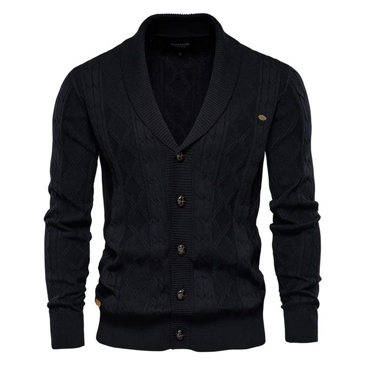 Cedric | Men's Cardigan With Button Placket