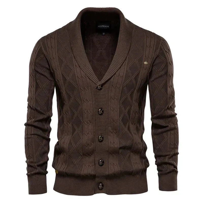 Cedric | Men's Cardigan With Button Placket