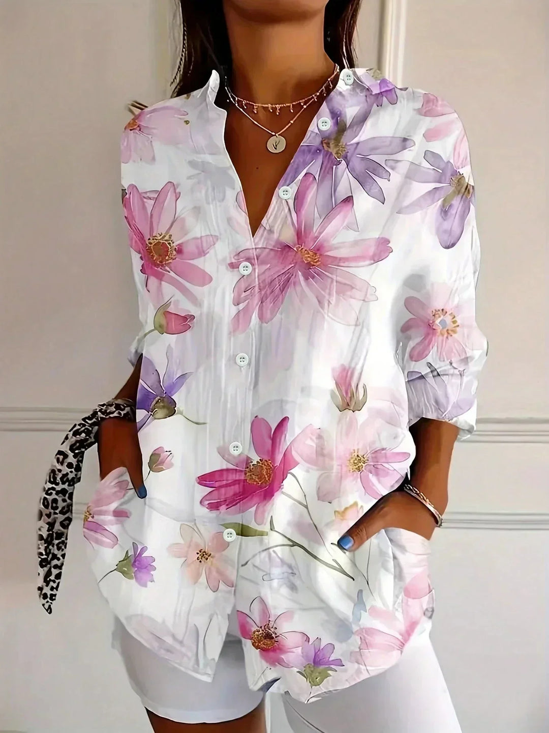 Rivessa Colourful Pattern Blouse — Vibrant Print for Everyday Style