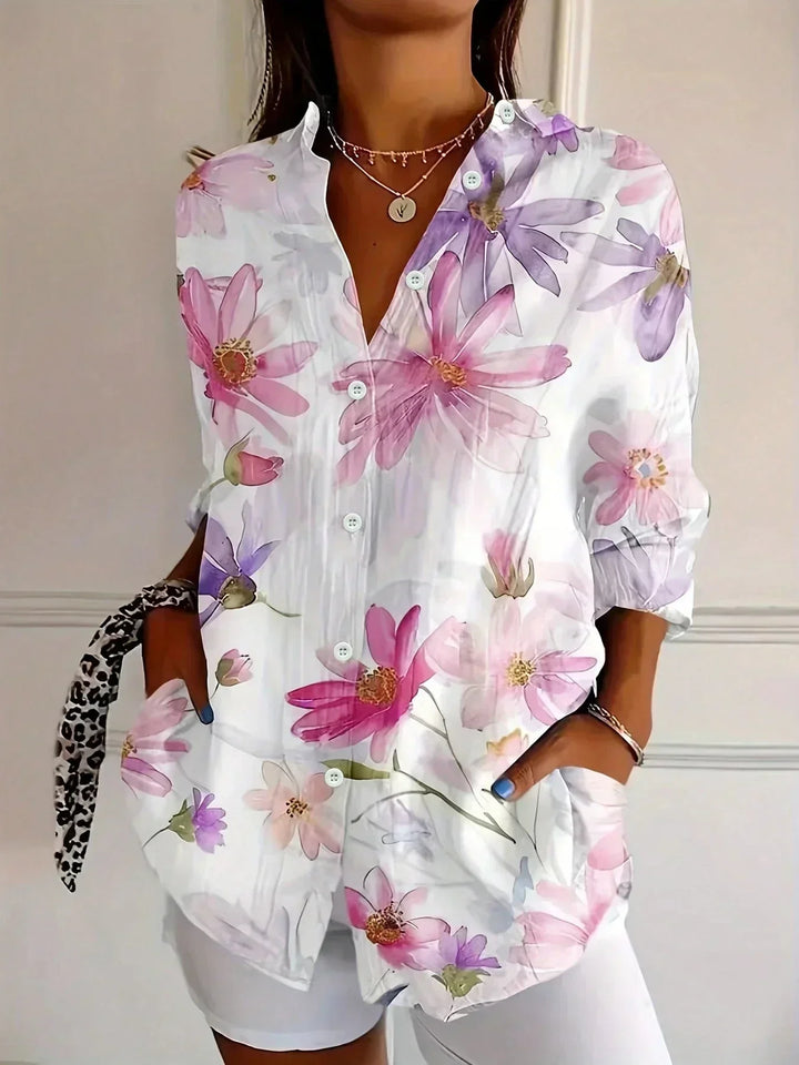 Rivessa Colourful Pattern Blouse — Vibrant Print for Everyday Style
