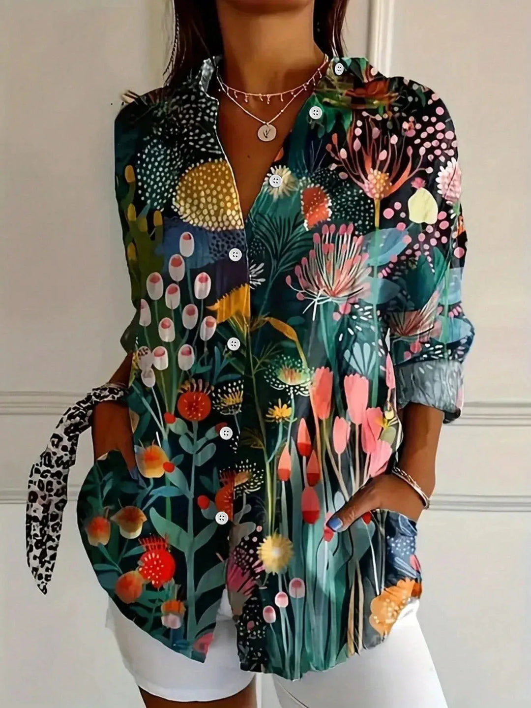Rivessa Colourful Pattern Blouse — Vibrant Print for Everyday Style