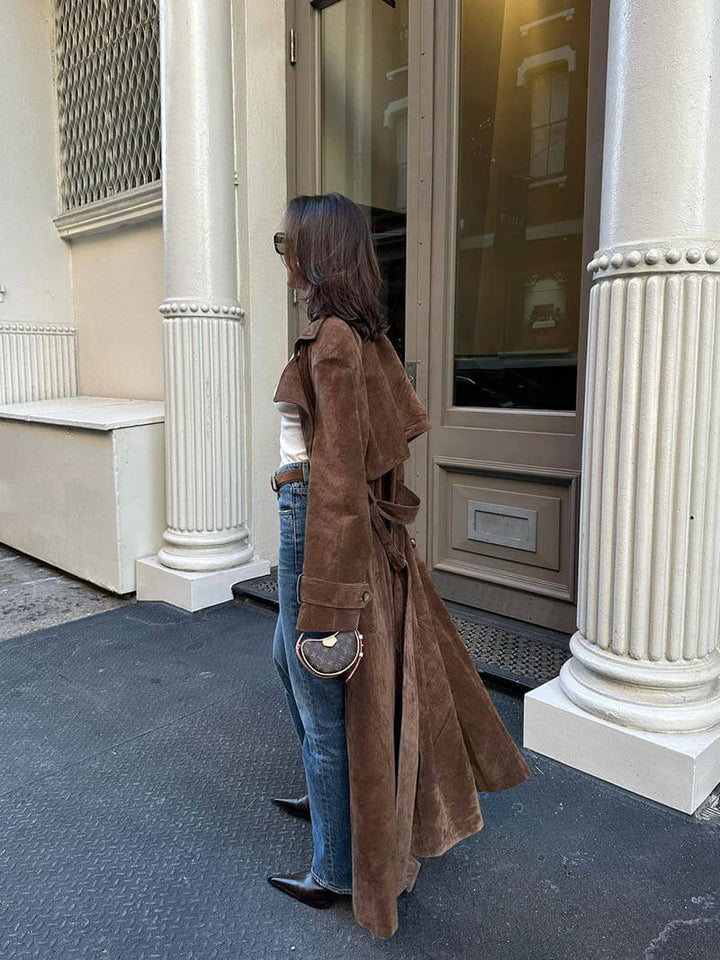 Molly | Suede Trench Coat