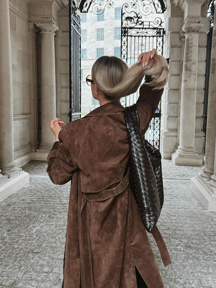Molly | Suede Trench Coat