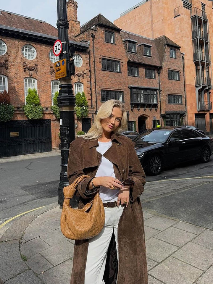 Molly | Suede Trench Coat