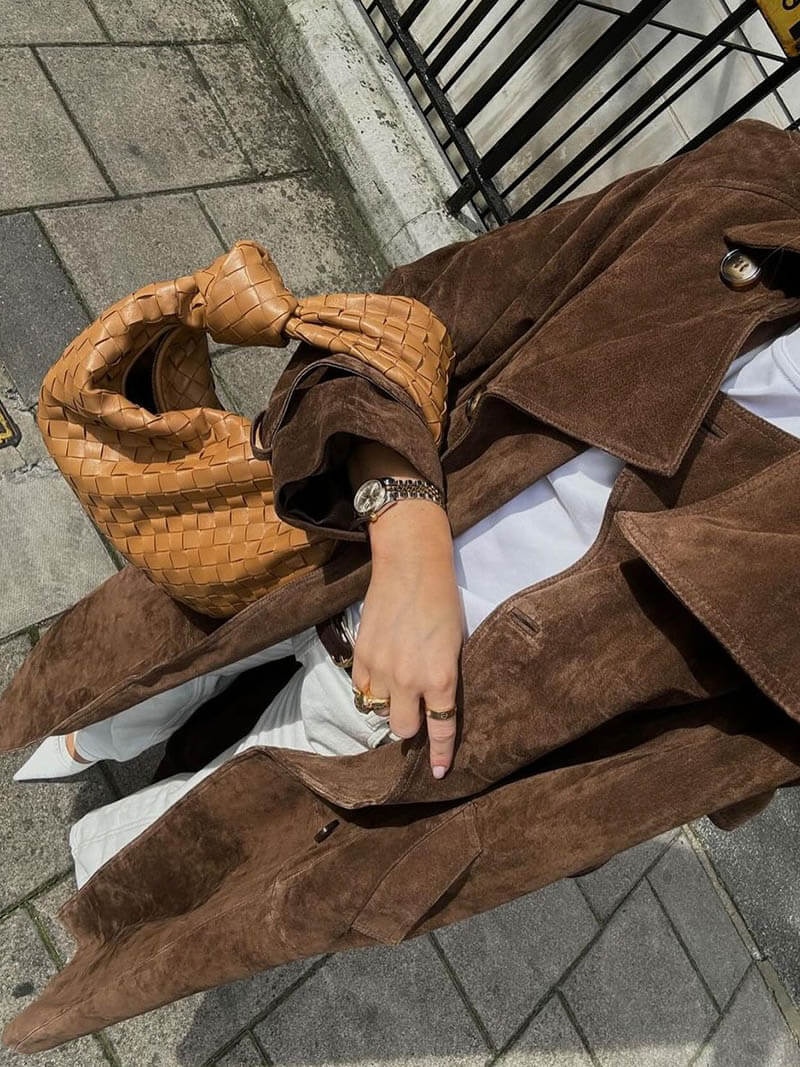 Molly | Suede Trench Coat