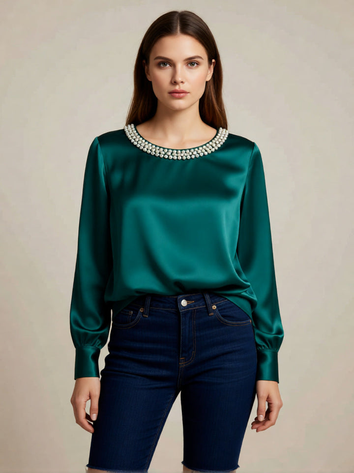 Perlisse | Sophisticated Round-Neck Top