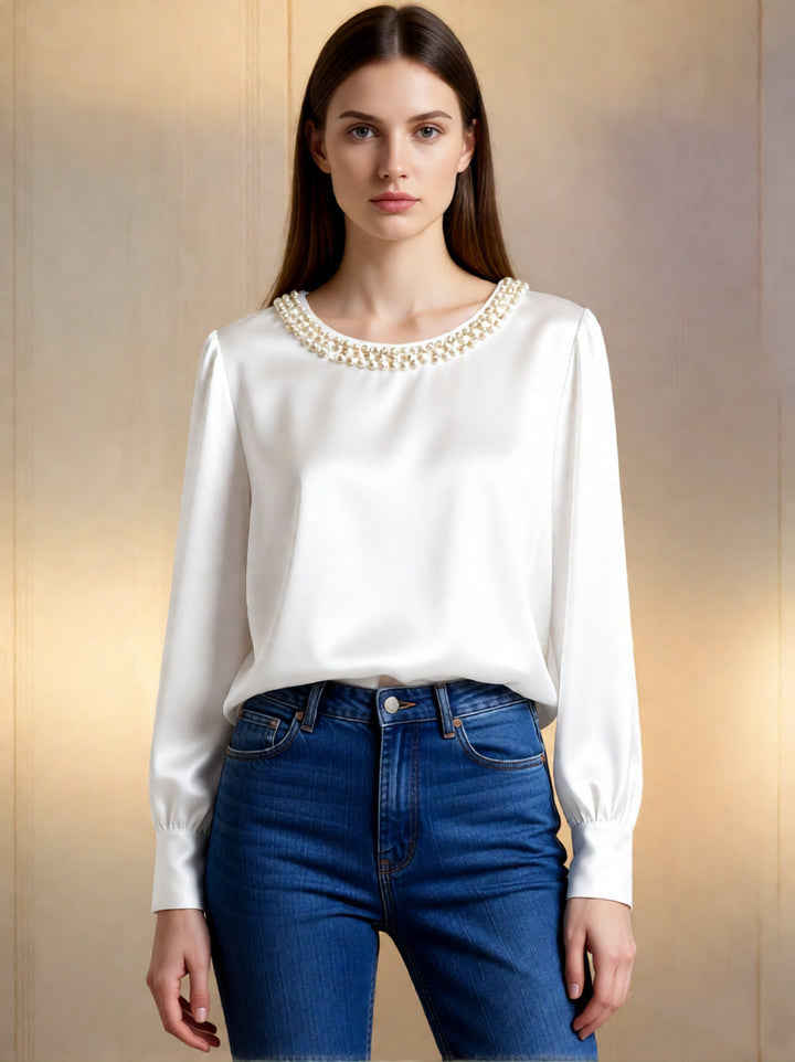 Perlisse | Sophisticated Round-Neck Top