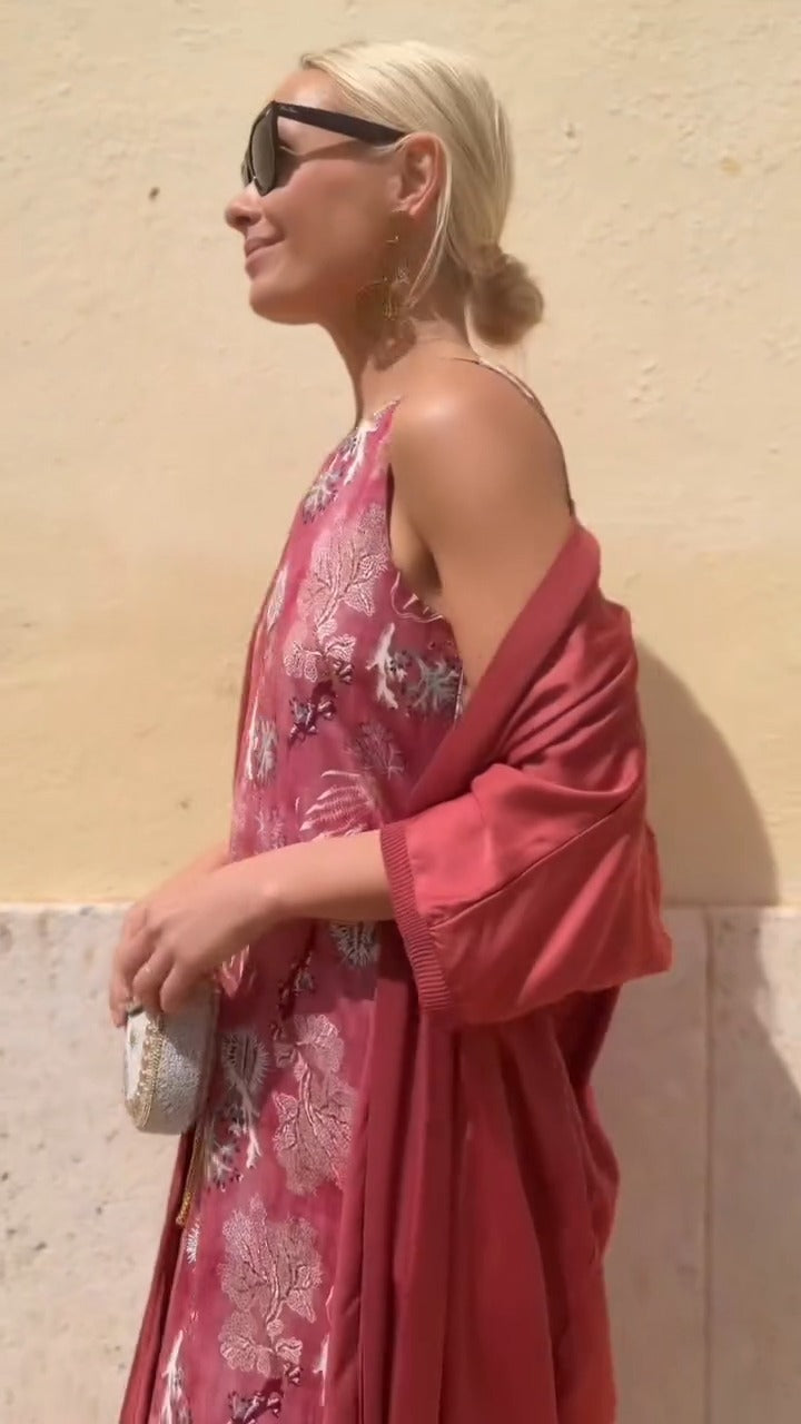 Sleeveless Maxi Dress + Matching Cardigan Set