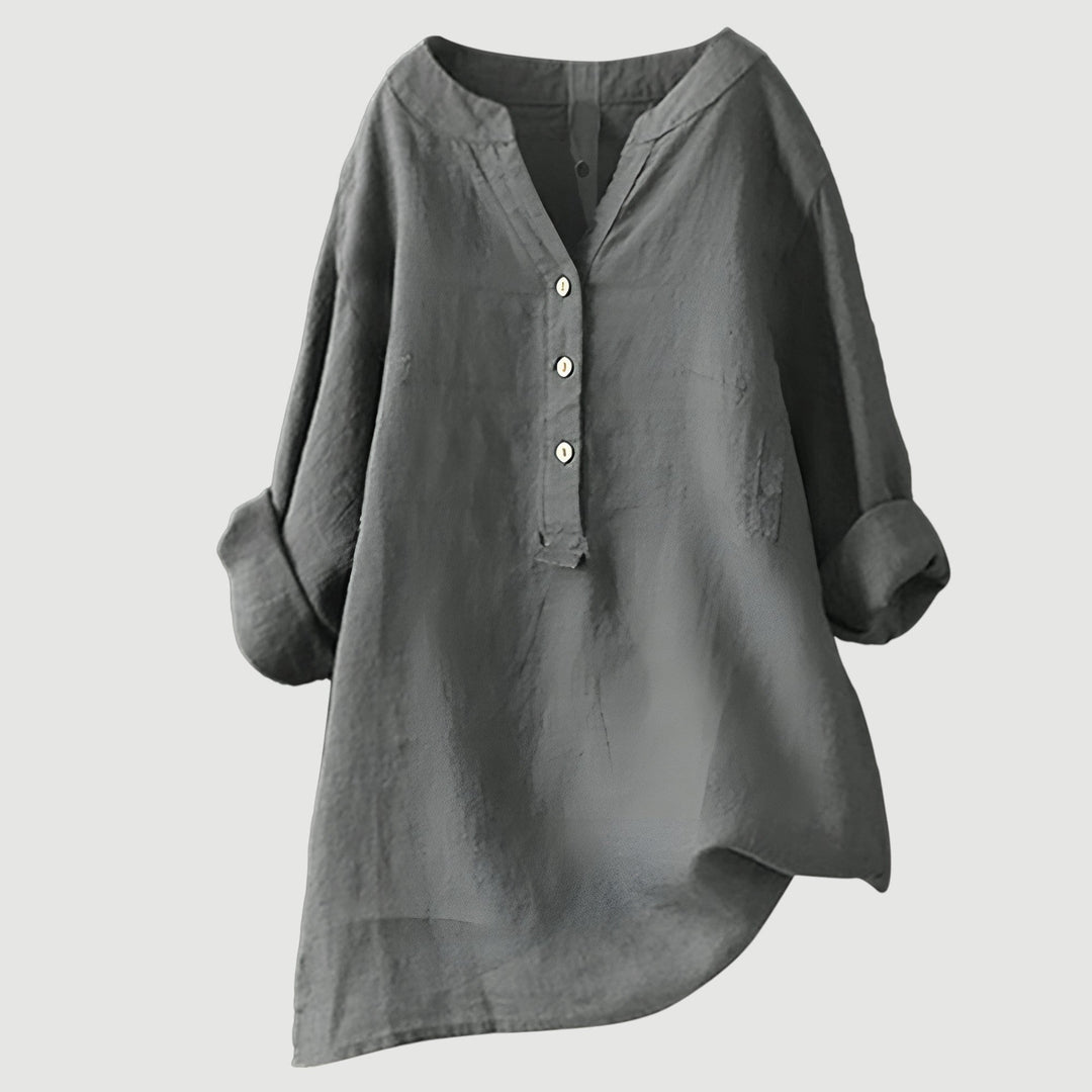 Thalira Airy Button-Down Shirt - Lightweight, Breathable & Effortless