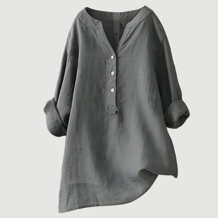 Thalira Airy Button-Down Shirt - Lightweight, Breathable & Effortless