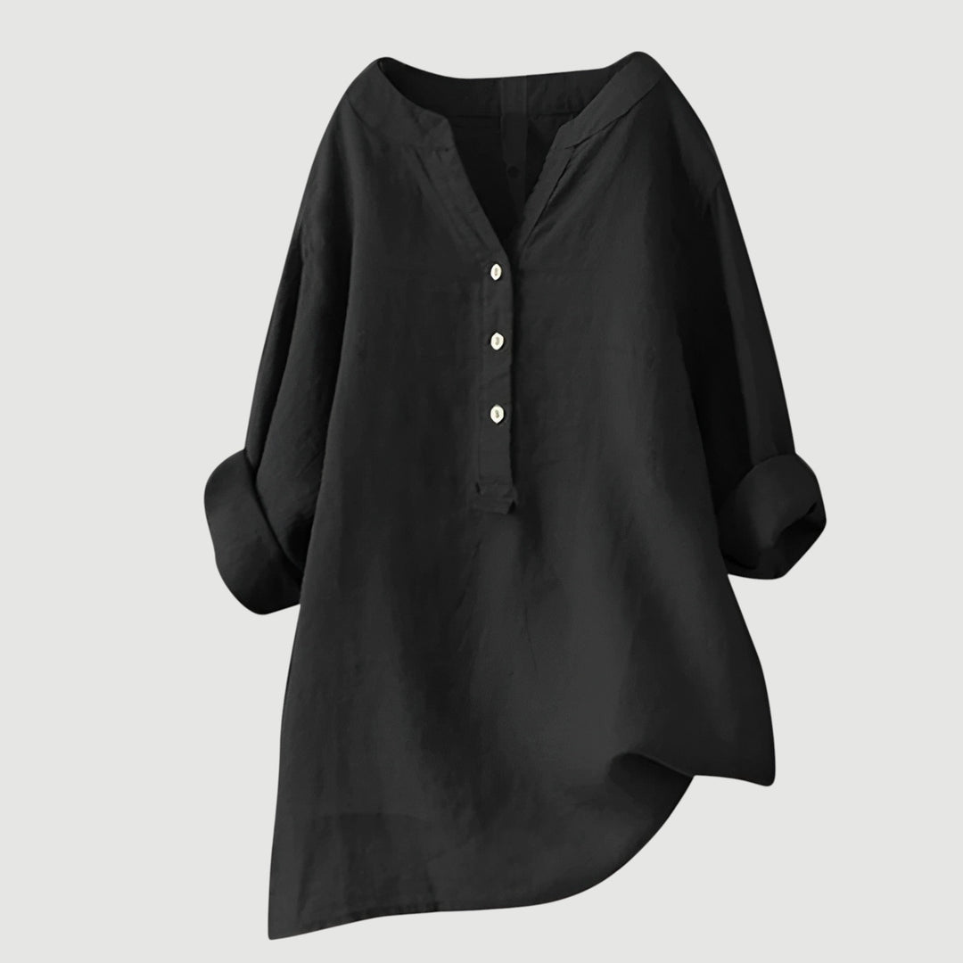 Thalira Airy Button-Down Shirt - Lightweight, Breathable & Effortless