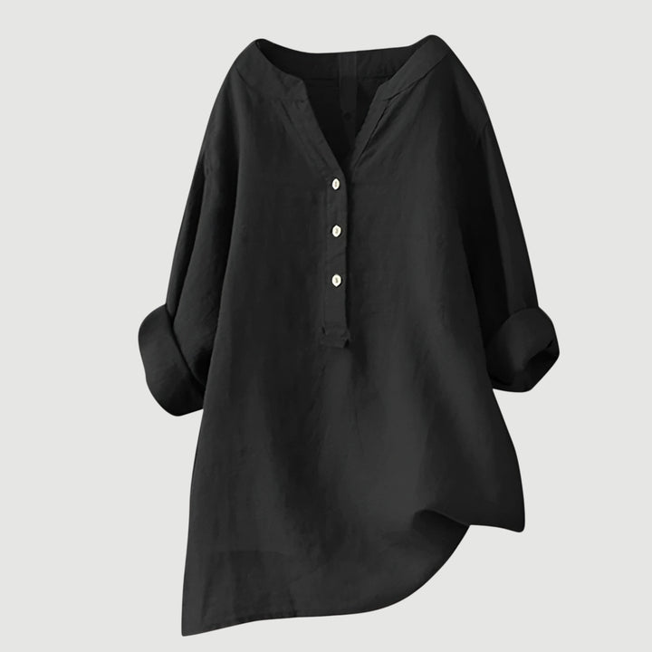 Thalira Airy Button-Down Shirt - Lightweight, Breathable & Effortless