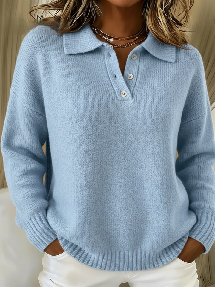 Buttonelle Classic Buttoned Turtleneck Sweater – Timeless Style & Cozy Warmth