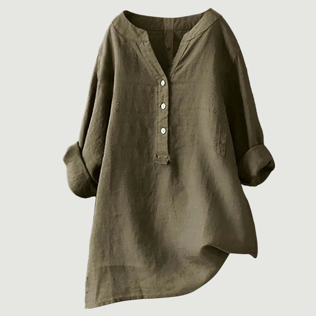 Thalira Airy Button-Down Shirt - Lightweight, Breathable & Effortless
