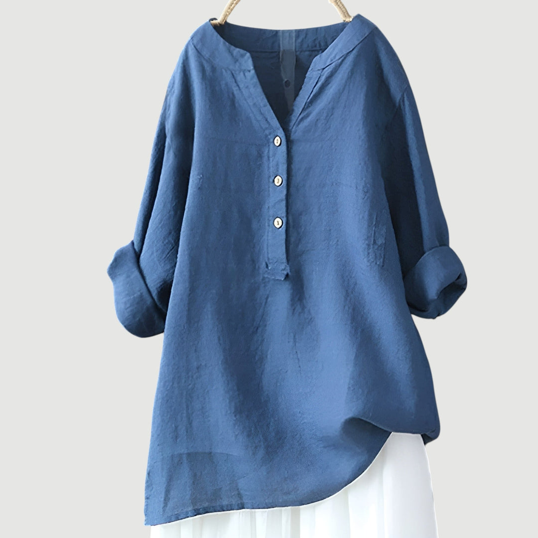 Thalira Airy Button-Down Shirt - Lightweight, Breathable & Effortless