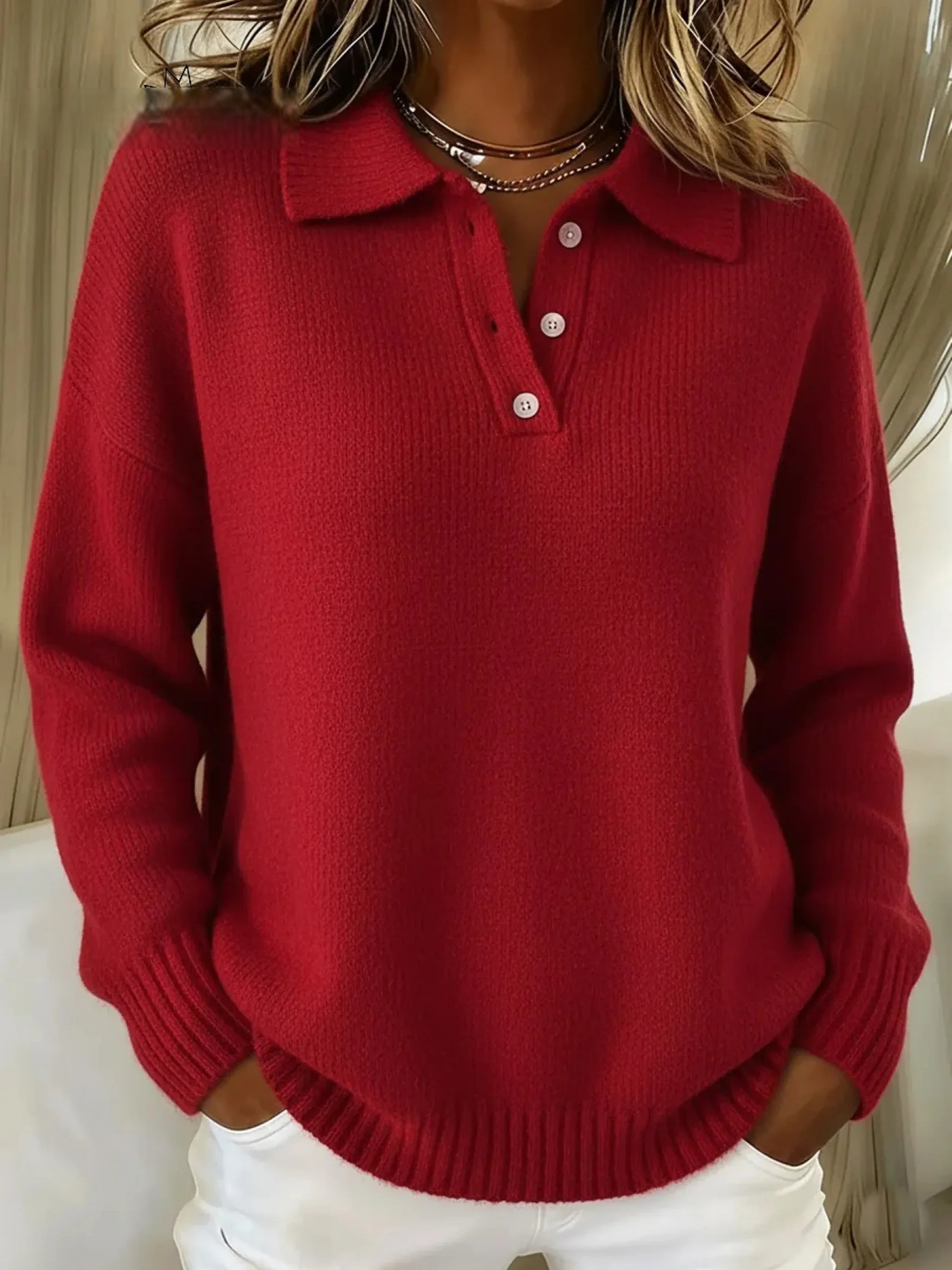 Buttonelle Classic Buttoned Turtleneck Sweater – Timeless Style & Cozy Warmth
