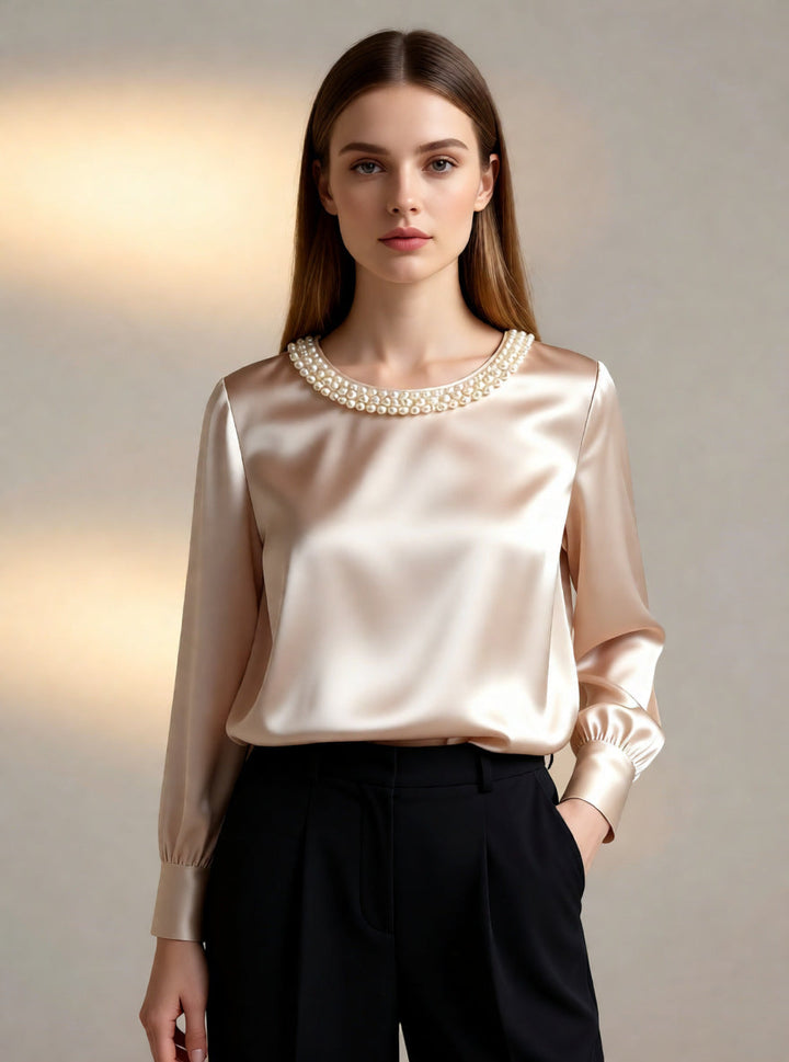 Perlisse | Sophisticated Round-Neck Top