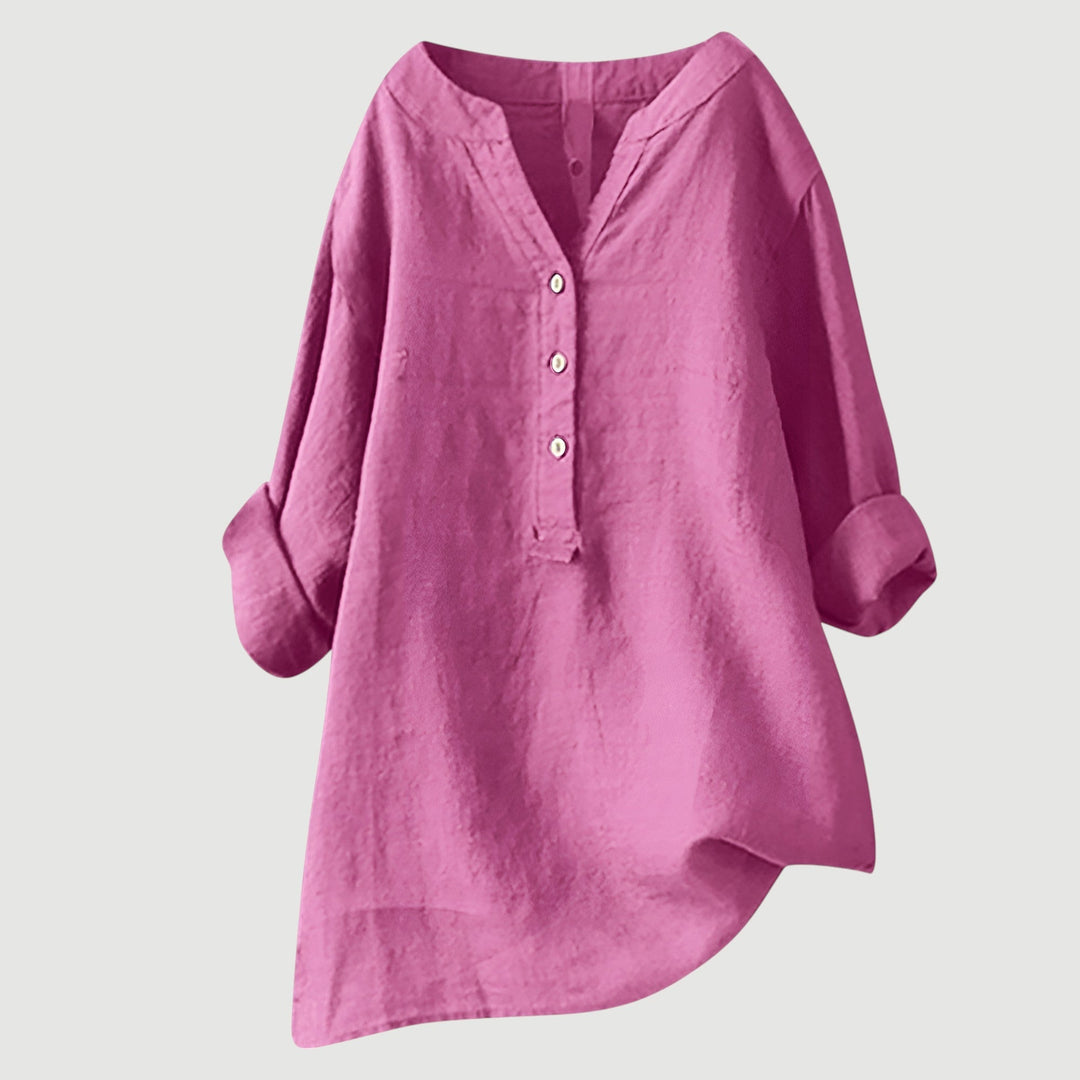 Thalira Airy Button-Down Shirt - Lightweight, Breathable & Effortless
